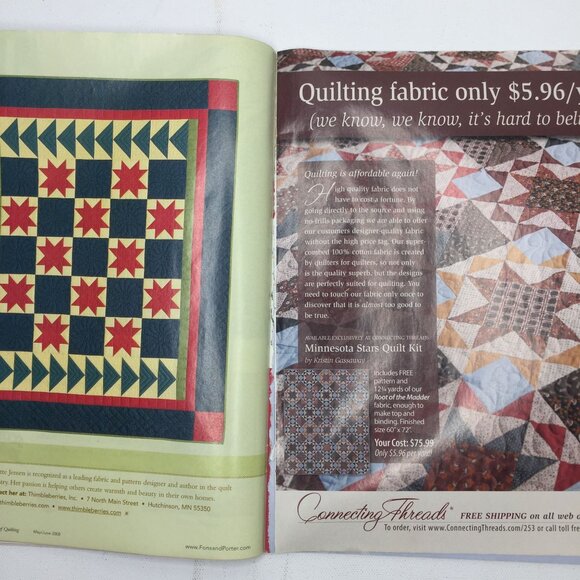Fons & Porters Love of Quilting Magazine May June 2008 Thimbleberries Spin Wheel - Picture 4 of 12